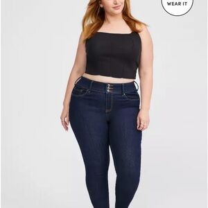 Torrid Denim Dark Blue Jean Jeggings. Size 20R. In excellent condition.